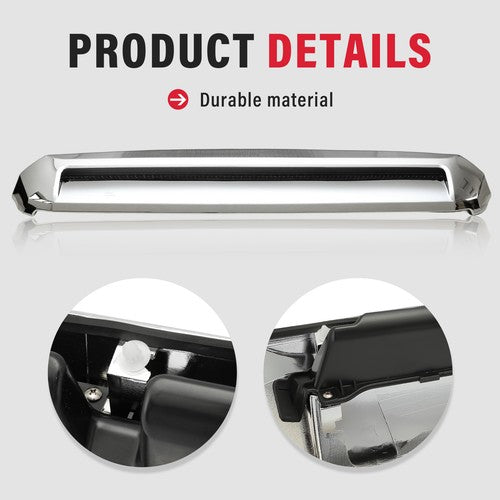 Chrome Front Upper Hood Bulge Molding Grille Trim for Toyota Tundra 2014-2021