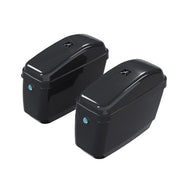 DURAFORCE Motorcycle Universal Hard Saddlebag Saddle Bags For Harley Honda Shadow VTX