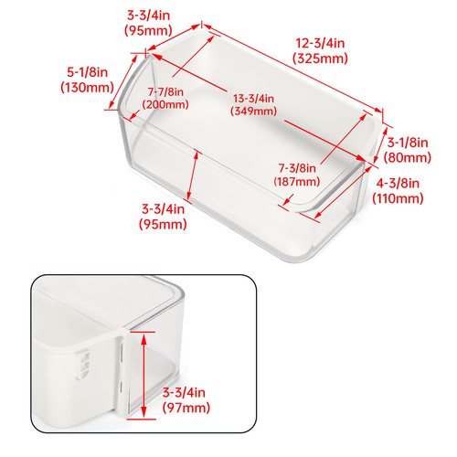 DURAFORCE For SAMSUNG RF260BEAEWW Refrigerators Door Shelf Bin Right Side DA97-12650A