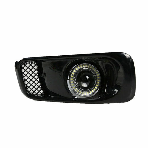 DURAFORCE For 1999-2000 Honda Civic Clear Lens LED Halo Projector Fog Lights Lamps DRL