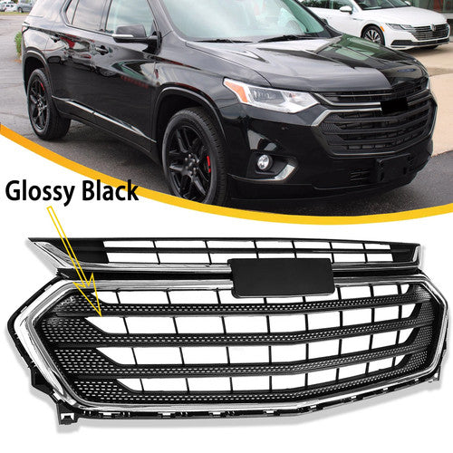 DURAFORCE Front Bumper Upper Grille Grill Chrome For Chevrolet Traverse 2018-2021 84344486