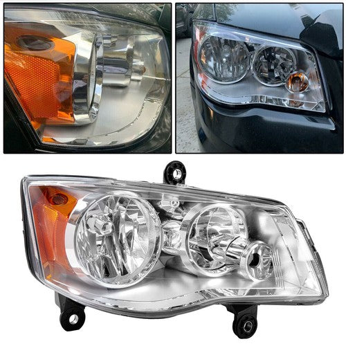 DURAFORCE Passenger Side Headlight for 08 16 Chrysler Town and Country 11 20 Grand Caravan