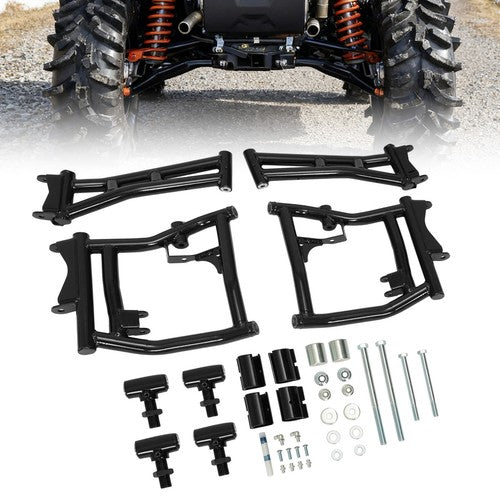 DURAFORCE For 16 Plus Polaris General 4 High Clearance 1.5 Offset Rear A-Arms Powder Coated