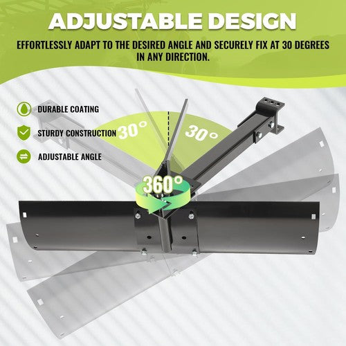 DURAFORCE 40" For UTV/ATV Adjustable Sleeve Hitch Tow Behind Rear Scrape Blade Attachment