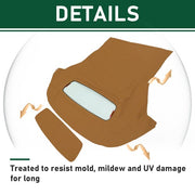 DURAFORCE For 05-14 Ford Mustang Convertible Soft Top & Heated Glass Window Sailcloth Tan