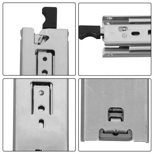 DURAFORCE 1 Pair 14 inch Drawer Slides 150 lbs Load Capacity Side Mount Extension