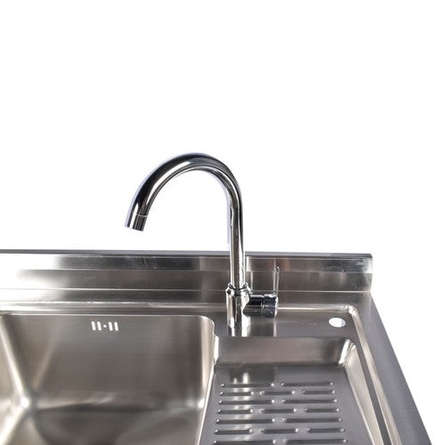 DURAFORCE 28.3in Stainless Steel Silver Sink, Free Standing Laundry Sink with Washboard