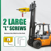 DURAFORCE 6600lbs Forklift Lifting Hoist Swivel Hook Mobile Crane Attachment w/L-Screws