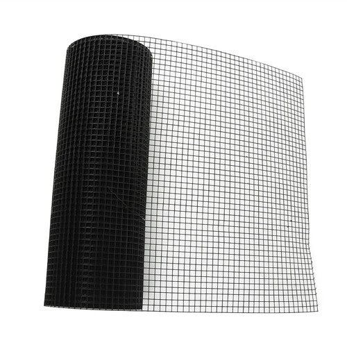 DURAFORCE Hardware Cloth 19 Gauge Black PVC Coated Wire Fencing Garden Fence Roll 1/2inch
