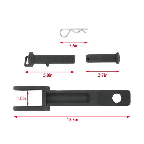 DURAFORCE A20-6014 Tow Hook for Peterbilt/Kenworth set of 2 with Pull Pin & Frame Pin 10KG