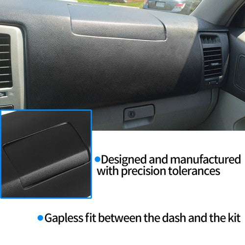 Overlay Dash Cover Dashboard Black for Toyota 4Runner 2003-2009 With Speaker Holes