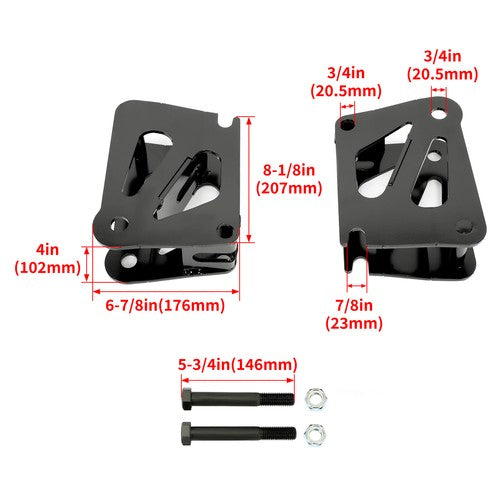 DURAFORCE 5" Lift Drop Kit Brackets For Western SnowEx Ultramount Snowplow 4x4 truck