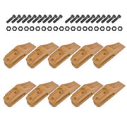 DURAFORCE 6684447 Trenching Bucket Teeth 10PK with Bolts and Nuts 20PK for 5/8" Bucket Lip