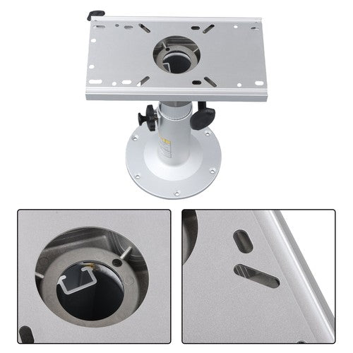 DURAFORCE Aluminum Marine Seat Pedestal 13"-19" Adjustable Height Locking With Slide Base
