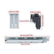 DURAFORCE 4Pair 18Inch Undermount Soft Close Drawer Slides with 3D Adjustable Lock Device