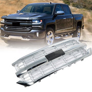 DURAFORCE 84374385 Front Upper Bumper Grille Chrome Fit For Chevy Silverado 1500 2016-2018