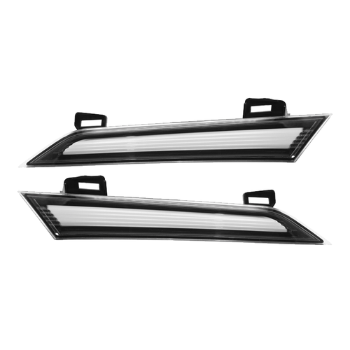 Pair For 2009-2014 Nissan Murano Headlight Reflector Panel W/LED DRL Turn Signal