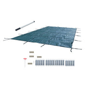 DURAFORCE WaterWarden Solid Vinyl Pool Safety Cover – Fits 12' x 24' Rectangle Pool
