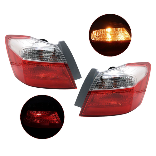 DURAFORCE For 2013-2015 Honda Accord Sedan EX LX Sport Halogen Outer Tail Lights LH & RH