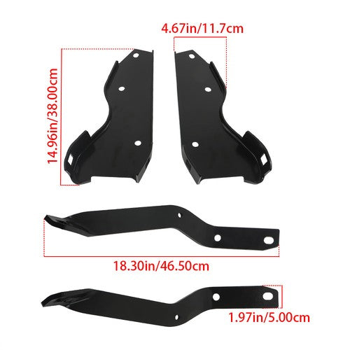 DURAFORCE Suitable For Ford F-100 F-250 F-350 1964-1979 Pickup Rear Bumper Brackets Metal