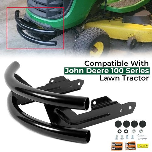 DURAFORCE 2-Bar Front Bumper Guard Lawn Protection W/ Stickers For John Deere 100 Series