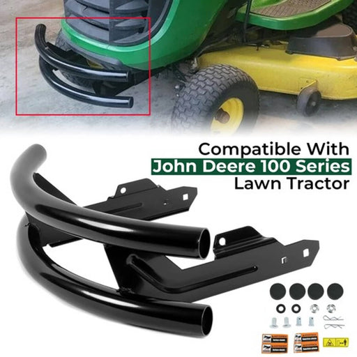 DURAFORCE 2-Bar Front Bumper Guard Lawn Protection W/ Stickers For John Deere 100 Series