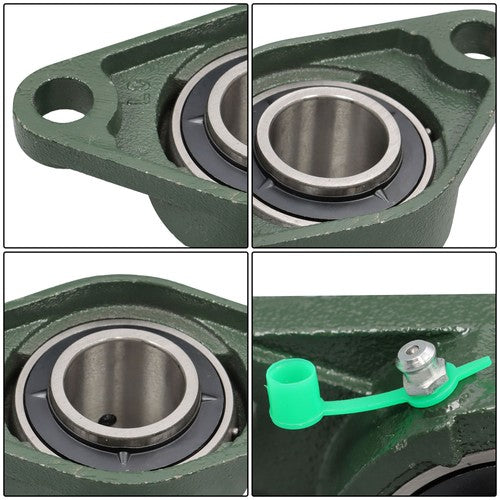 DURAFORCE UCFL206-20 Pillow Block Bearing 1-1/4" Bore 2 Bolt Flange Mounted 10Pcs