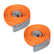 DURAFORCE 2 PCS Polyester Rigging Straps 2" x 10' 18800lbs Capacity Lifting Sling Straps