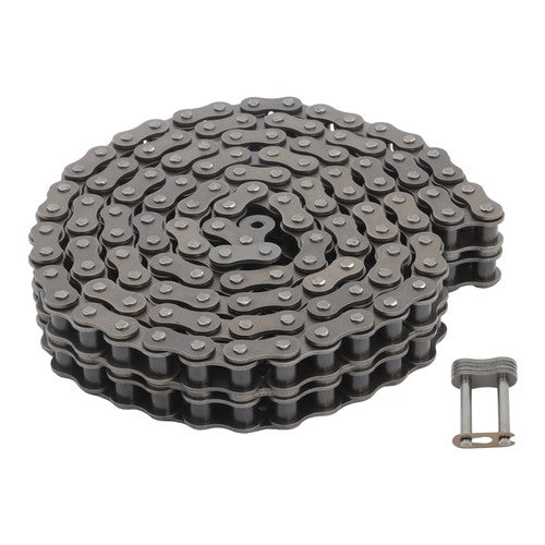 DURAFORCE #80-2 Duplex Double Strand Roller Chain x 10 feet + 2 Connecting Links
