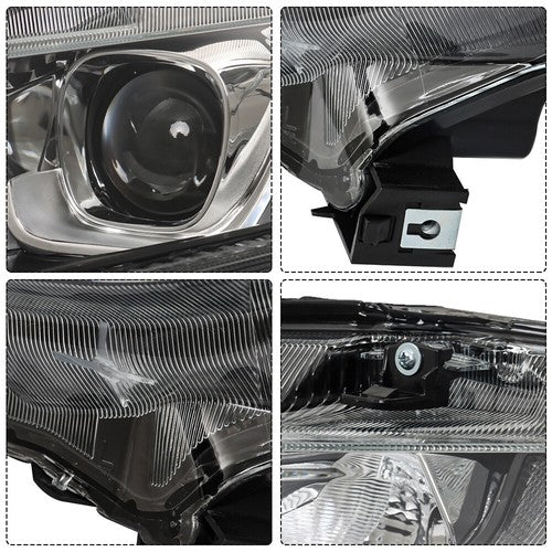 DURAFORCE Headlight Assembly For Honda Civic 2016-2020 Headlamps Left + Right Side Halogen