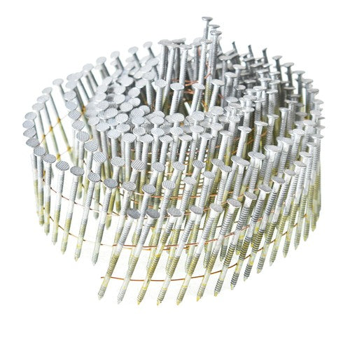 DURAFORCE 3600Pcs 15 Degree 2-1/2” x .092” Siding Nails Collated Wire Coil Full Round Head