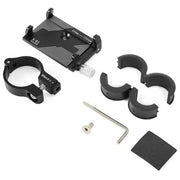 DURAFORCE Black Aluminum Motorcycle Bike Bicycle Holder Mount Handlebar For Cell Phone GPS