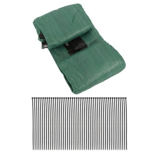 DURAFORCE Dark Green Heavy Duty Garden Privacy Fence 4' x 50' Barrier Net With Zip Ties