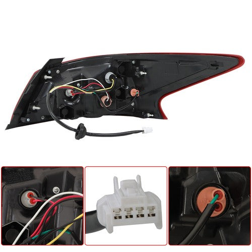 DURAFORCE Fit For Nissan Altima 2016-2018 Red Left Driver Outer Side Tail Light Brake Lamp