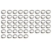 DURAFORCE 1" 50pcs Stainless Steel Clamp Cinch Ring Crimp Pinch Fitting Tubing