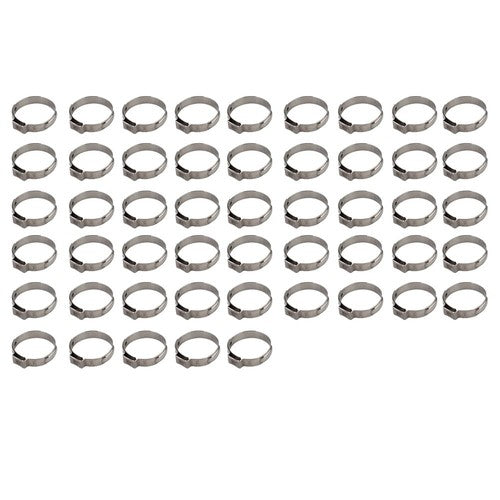 DURAFORCE 1" 50pcs Stainless Steel Clamp Cinch Ring Crimp Pinch Fitting Tubing