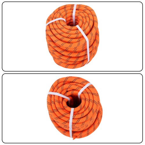 DURAFORCE Orange & Black 48 Strands Polyester Braided Arborist Bull Rope 8626lbs 3/4"×120'