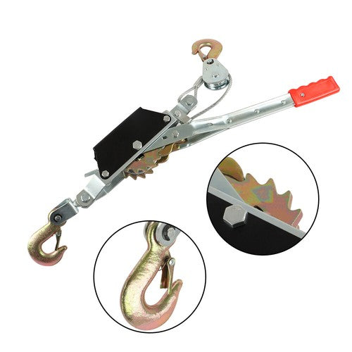 DURAFORCE 2 Ton Dual Gear Power Puller Ratcheting Gear Pulley System New