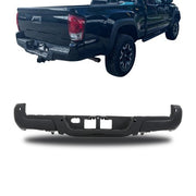 DURAFORCE Rear Step Bumper Assembly With Sensor Holes Black For Toyota Tacoma 2016-2023