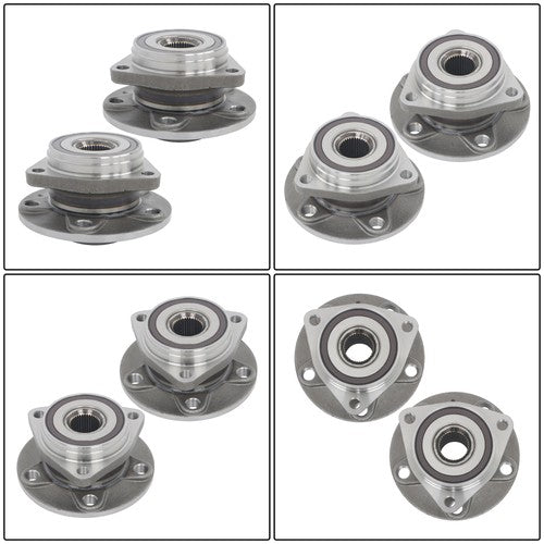 DURAFORCE 2Pc Front or Rear Wheel Hubs Bearing Assembly For Audi A3 Q3 S3 VW Jetta Golf