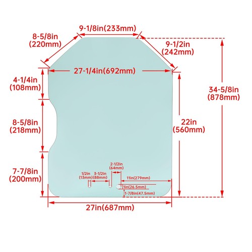 6729776 Door Glass Window For Bobcat A220 S175 S185 T190 T200 Skid Steer