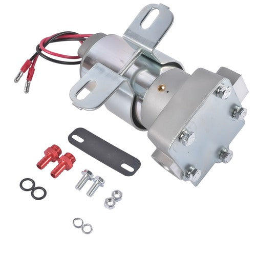 DURAFORCE Universal High Volume Ford Chevy Mopar Electric Fuel Pump 97GPH Chrome F53001C