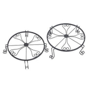 DURAFORCE 2 Pack Plant Stand For Flower Pot Heavy Duty Flower Pot Round Supports Rack