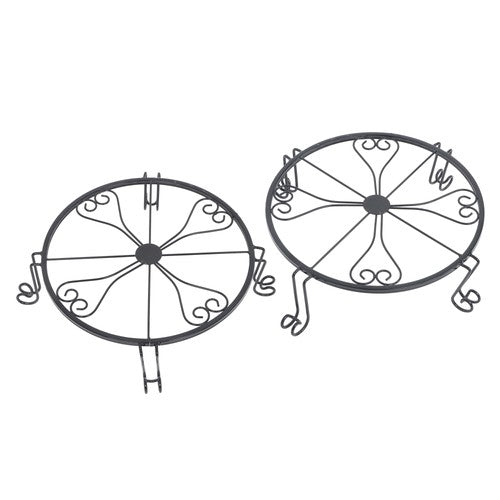 DURAFORCE 2 Pack Plant Stand For Flower Pot Heavy Duty Flower Pot Round Supports Rack