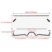 DURAFORCE 1/4" Clear Front Folding Full Windshields For 04-13 Yamaha Rhino 450 660 700 UTV