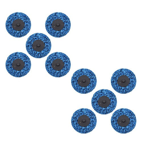 DURAFORCE 3" Blue Quick Change Easy Strip & Clean Discs For Paint Rust 10 Pack