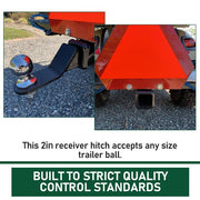 DURAFORCE Golf Cart Trailer Hitch 2″ Receiver for Club Car EZGO Yamaha Backseat Foot Rest