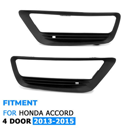 Fog Lights Cover Trim Bezel Fit for 2013-2015 14 Honda Accord Sedan LX EX 4DR