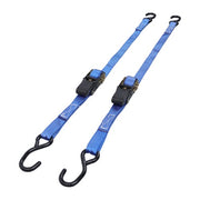 DURAFORCE Ratchet Strap*2 Steel+Polyester Blue Fracture Strength 2400lbs 1in*4ft S Hooks