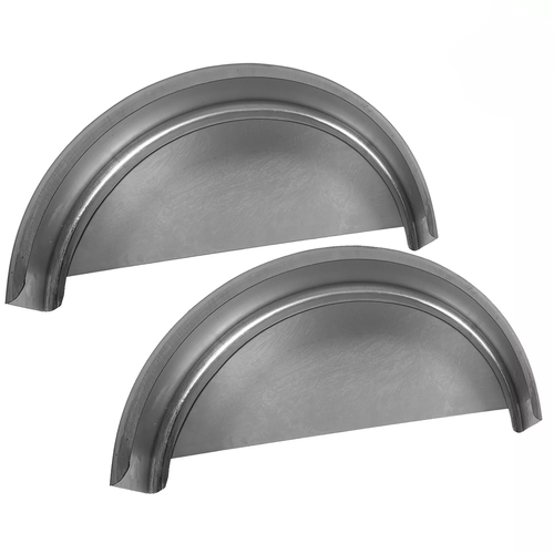 DURAFORCE For 14"-16" Wheel Steel Round Single Axle Trailer Fenders with Back Plate 2PK